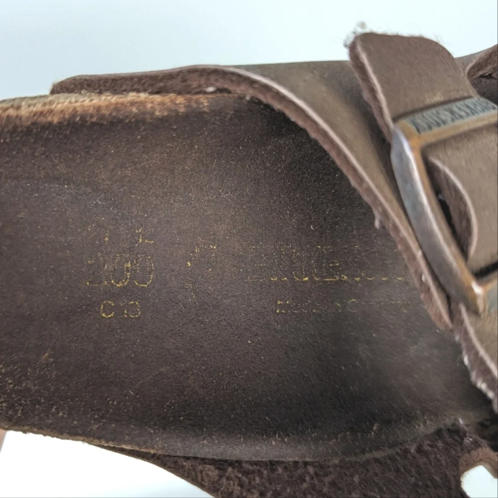 Birkenstock Arizona Kids Brown Leather Sandals - Picture 7 of 11